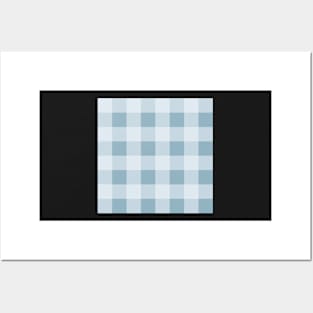 Turquoise and Pale Blue Plaid Posters and Art